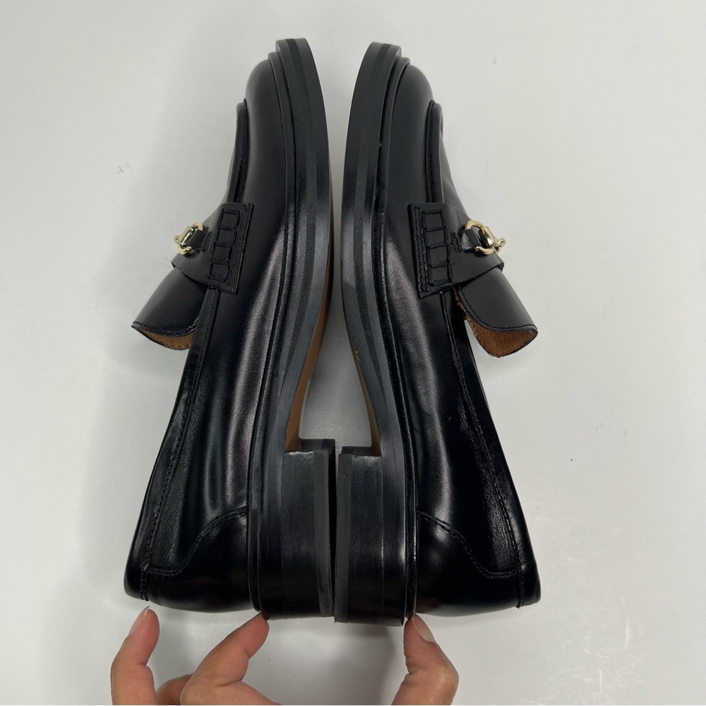 Madewell The Vernon Bit Hardware Loafer in Leather in True Black Size 6 - Picture 12 of 15